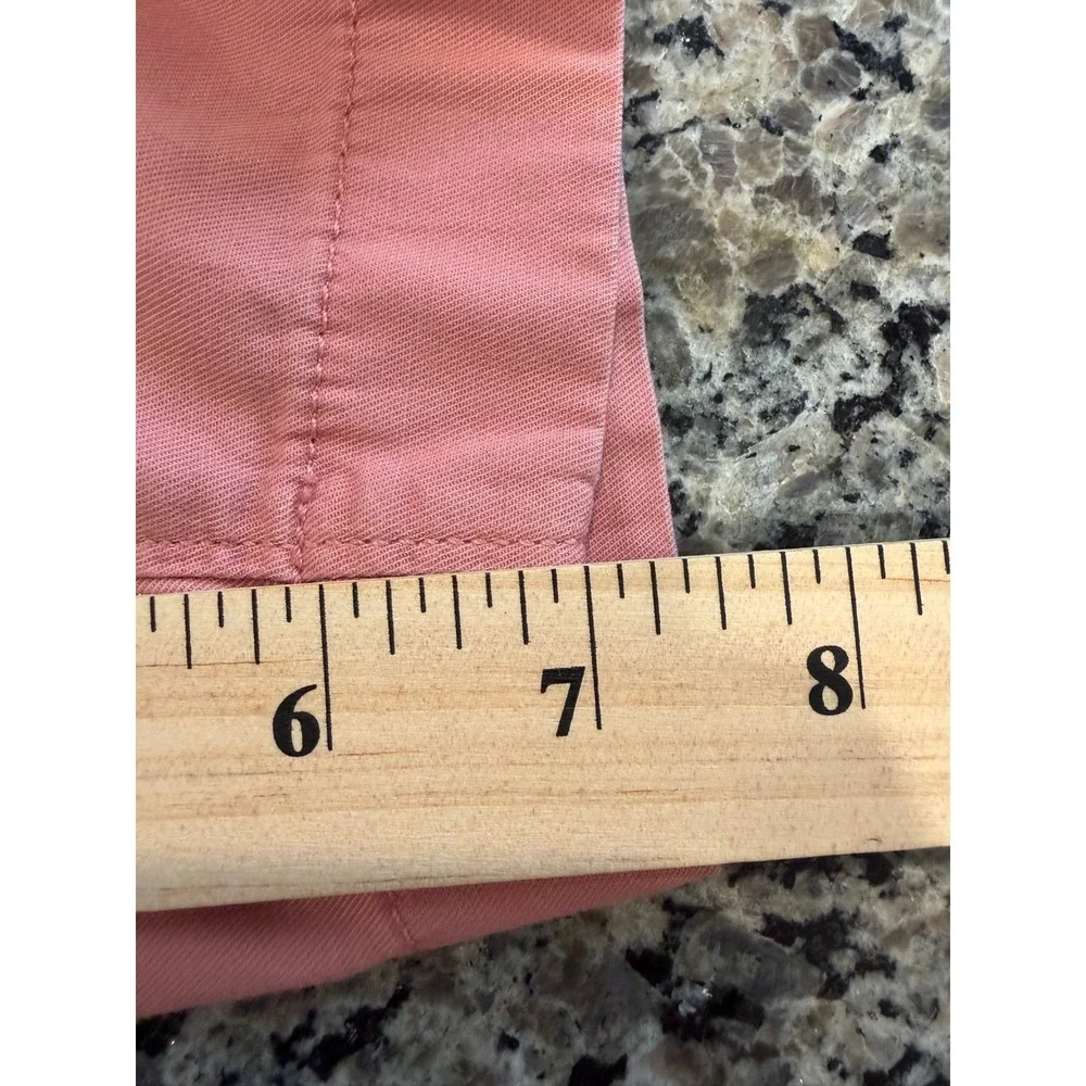 Faherty Mens All Day Shorts Coral Pink Organic Cotton Tencel Chino Size 31 7in